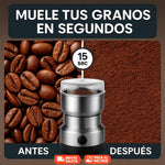 Molinillo Eléctrico Multifuncional 300W - Acero Inoxidable para Café, Especias y Granos.