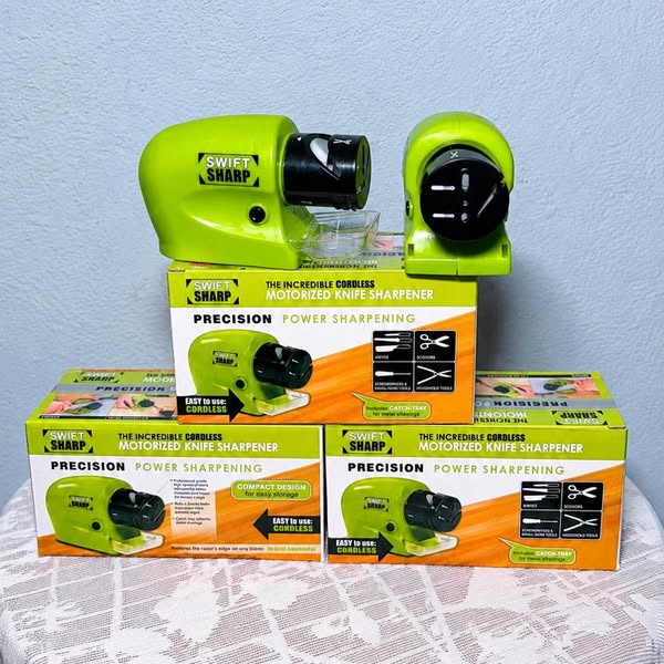 Afilador de Cuchillos Eléctrico - Filo Profesional en SegundosAfilador eléctrico seguro y fácil de usar en casa