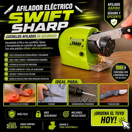 Afilador de Cuchillos Eléctrico - Filo Profesional en SegundosAfilador eléctrico seguro y fácil de usar en casa