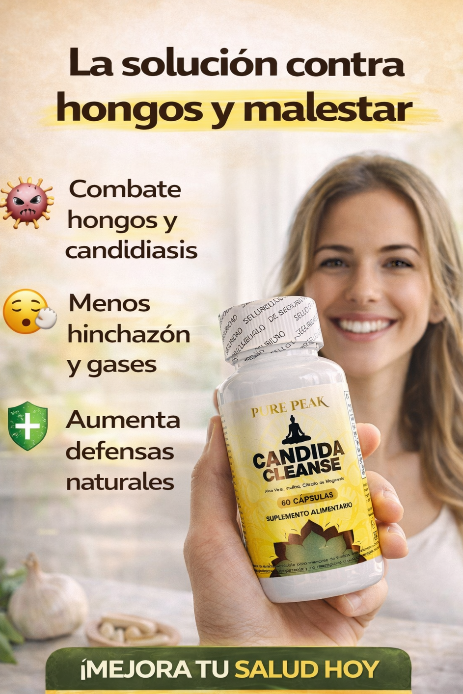 🔥 Candida Cleanse Original – Reduce la Hinchazón y Limpia tu Intestino