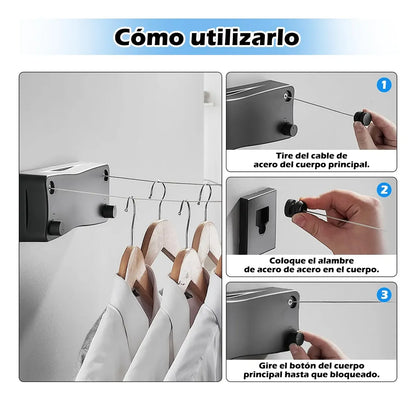 Tendedero Retráctil Acero Inoxidable - Envío Gratis Guatemala