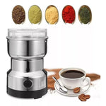 Molinillo Eléctrico Multifuncional 300W - Acero Inoxidable para Café, Especias y Granos.