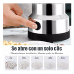 Molinillo Eléctrico Multifuncional 300W - Acero Inoxidable para Café, Especias y Granos.