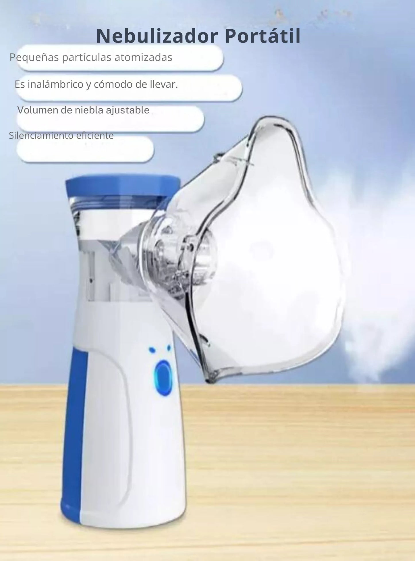 Nebulizador Inhalador Portátil Recargable USB Niño Adulto